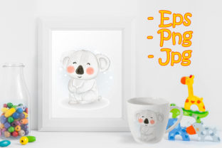 Adorable Cute Kawaii Baby Koala Illustrations
