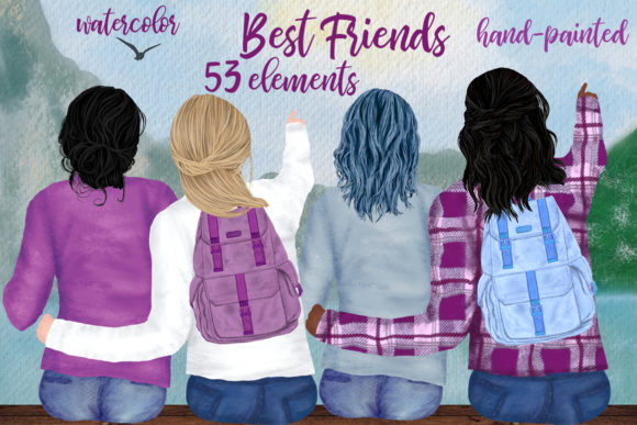 Best Friends Illustrations