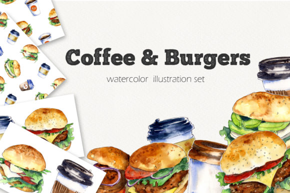 Coffee Burgers Collection & Illustrations