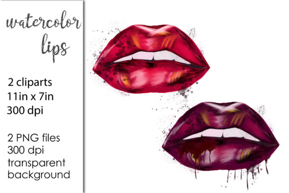 Dripping Lips Clipart & Illustrations