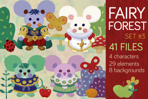 Fairy Forest Set 3 - 41 Cliparts