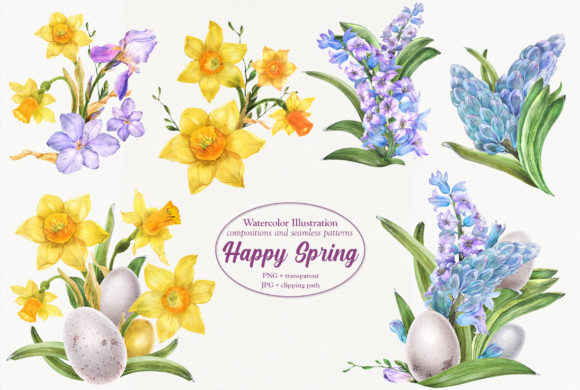 Happy Spring Illustrations