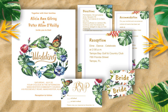 Tropical Wedding Invitation DiY