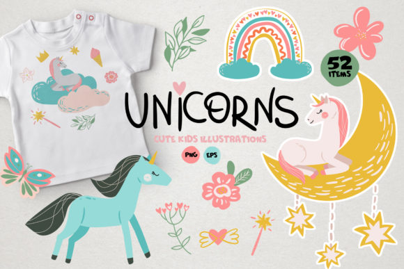 Unicorn - Baby Illustrations